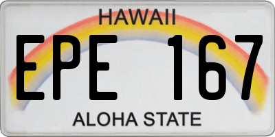 HI license plate EPE167