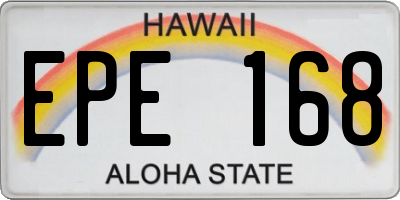 HI license plate EPE168