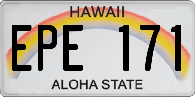 HI license plate EPE171
