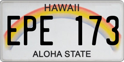 HI license plate EPE173