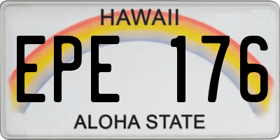 HI license plate EPE176