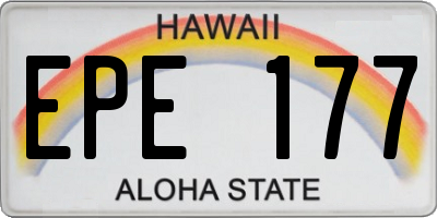 HI license plate EPE177