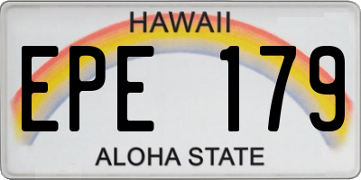 HI license plate EPE179