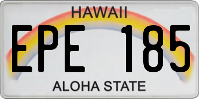 HI license plate EPE185