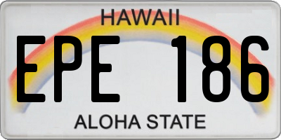 HI license plate EPE186