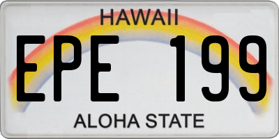 HI license plate EPE199