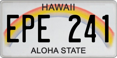 HI license plate EPE241