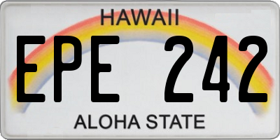 HI license plate EPE242