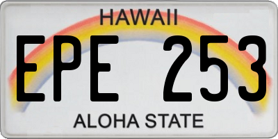 HI license plate EPE253