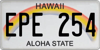 HI license plate EPE254