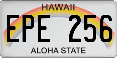 HI license plate EPE256