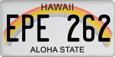 HI license plate EPE262