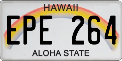 HI license plate EPE264