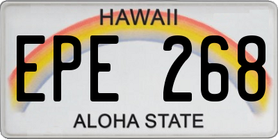 HI license plate EPE268