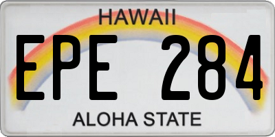 HI license plate EPE284