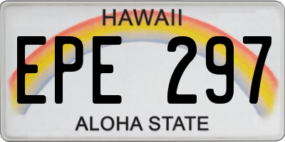HI license plate EPE297