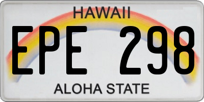 HI license plate EPE298