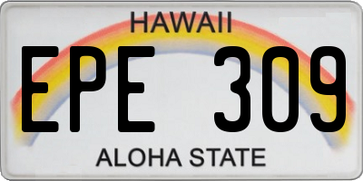 HI license plate EPE309