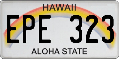 HI license plate EPE323