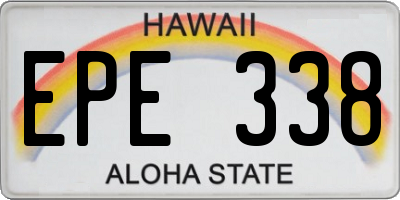 HI license plate EPE338