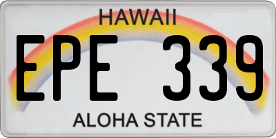 HI license plate EPE339