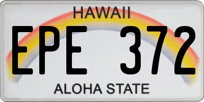 HI license plate EPE372
