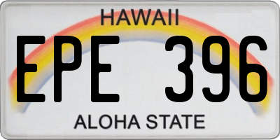 HI license plate EPE396