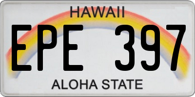 HI license plate EPE397