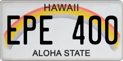 HI license plate EPE400