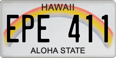 HI license plate EPE411