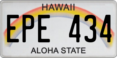 HI license plate EPE434