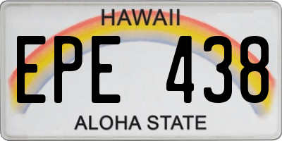 HI license plate EPE438
