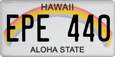 HI license plate EPE440
