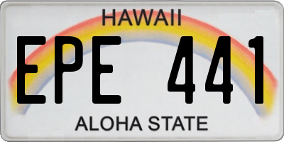 HI license plate EPE441