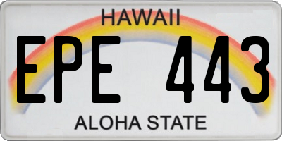 HI license plate EPE443