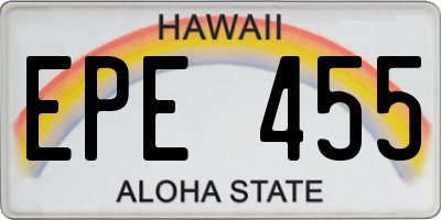 HI license plate EPE455