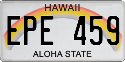 HI license plate EPE459