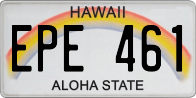 HI license plate EPE461