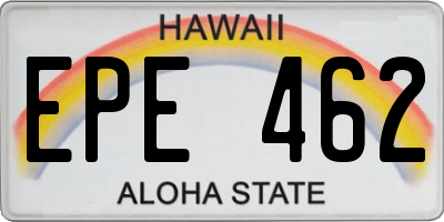 HI license plate EPE462