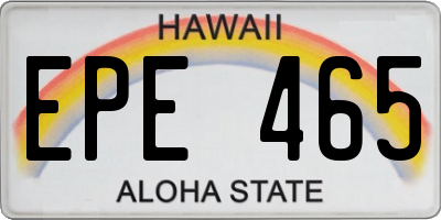 HI license plate EPE465