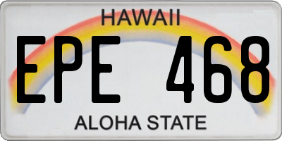 HI license plate EPE468