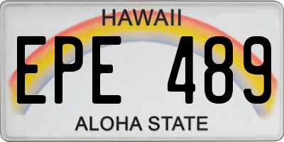 HI license plate EPE489