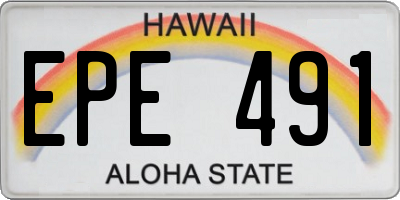 HI license plate EPE491