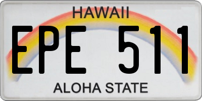 HI license plate EPE511