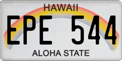 HI license plate EPE544