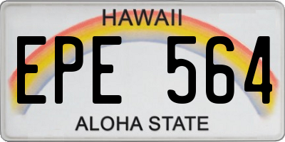 HI license plate EPE564
