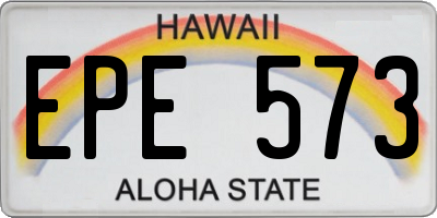 HI license plate EPE573