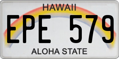 HI license plate EPE579