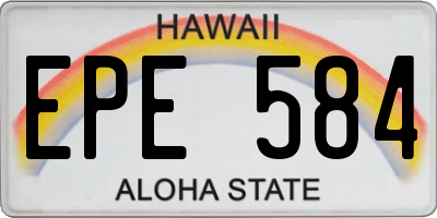 HI license plate EPE584