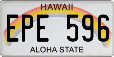 HI license plate EPE596